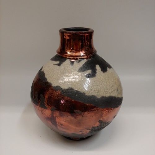 #220720 Raku Copper, White Crackle and Black $29 at Hunter Wolff Gallery