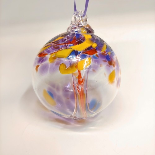 DB-721 Ornament Complimentary Colors Witchball $35 at Hunter Wolff Gallery