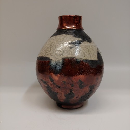 #220722 Raku Copper, White Crackle and Black $22 at Hunter Wolff Gallery