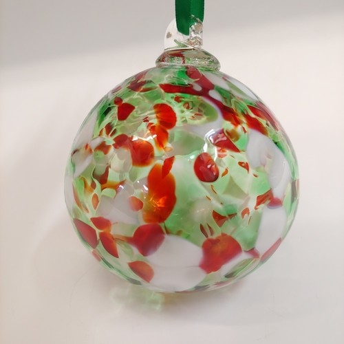 DB-724 Ornament Optic Holiday Colors $35 at Hunter Wolff Gallery