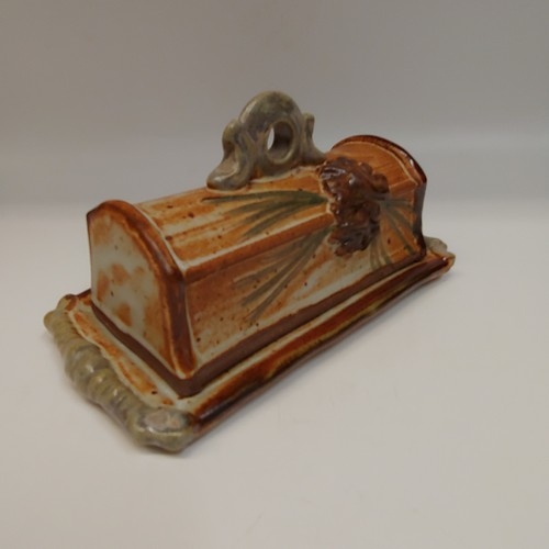 #220725  Butter Dish with Pine Cone $22.50 at Hunter Wolff Gallery