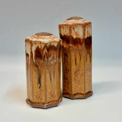 #230732 Salt & Pepper Set Brown;Sand $18 at Hunter Wolff Gallery