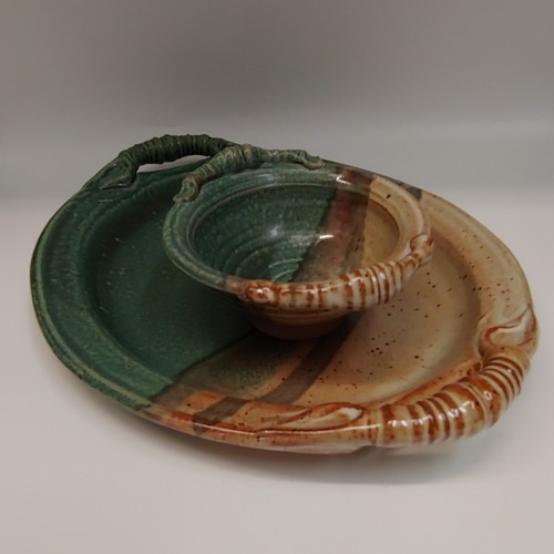 #220733 Chip & Dip Green/Tan $28.50 at Hunter Wolff Gallery