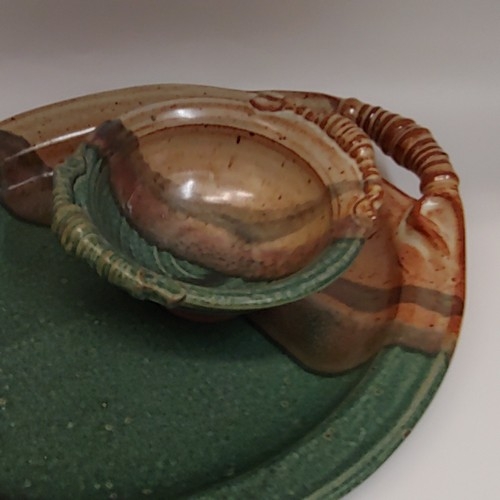 #220733 Chip & Dip Green/Tan $28.50 at Hunter Wolff Gallery