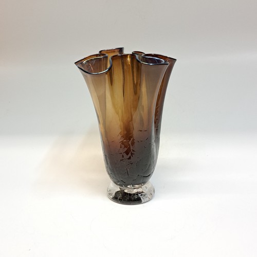 DB-749 Vase handkerchief gold brown 4x3x3 $42 at Hunter Wolff Gallery