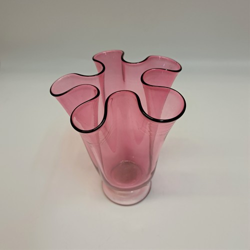 DB-750 Vase handkerchief cranberry $42 at Hunter Wolff Gallery