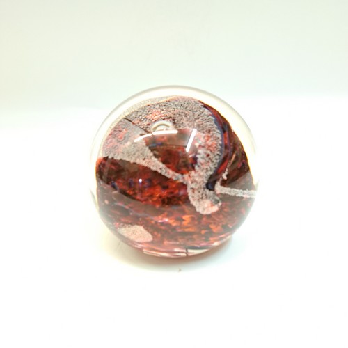 DB-754 Paperweight red dichroic 3x3 $48 at Hunter Wolff Gallery