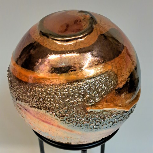#230764 Raku Glitter Globe $38 at Hunter Wolff Gallery