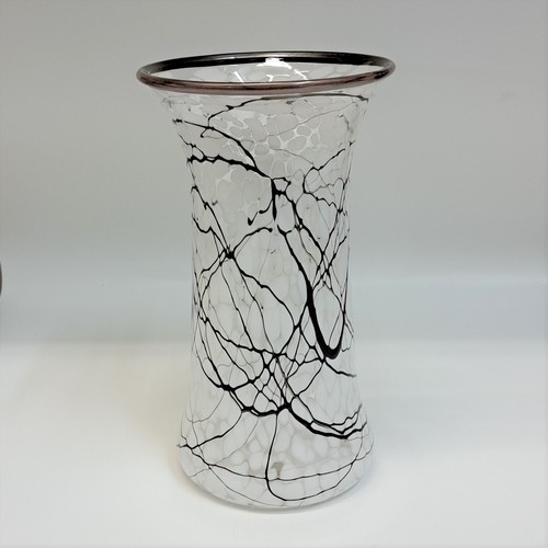 DB-772 VASE - BLACK & WHITE 9x4x4 $165 at Hunter Wolff Gallery