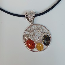 HWG-081 Pendant, Round 3 Ovals $42 at Hunter Wolff Gallery