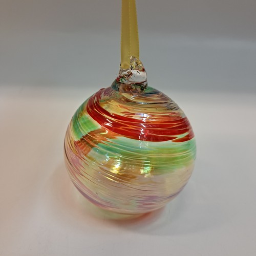 DB-843 Ornament Ribbon Southwest Christmas $35 at Hunter Wolff Gallery