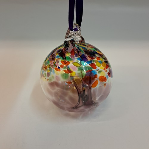 DB-846 Ornament Witchball Confetti Purple $35 at Hunter Wolff Gallery