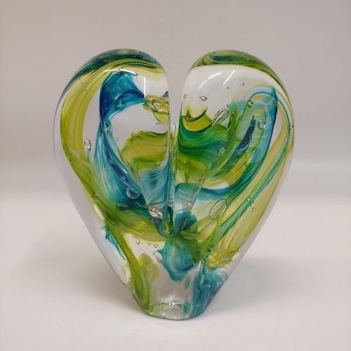 DG-088 Heart Lime & Aqua 5x5  $110 at Hunter Wolff Gallery