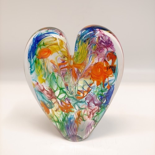 DG-090 Heart Multi-Color Under the Sea 5x5 $110 at Hunter Wolff Gallery