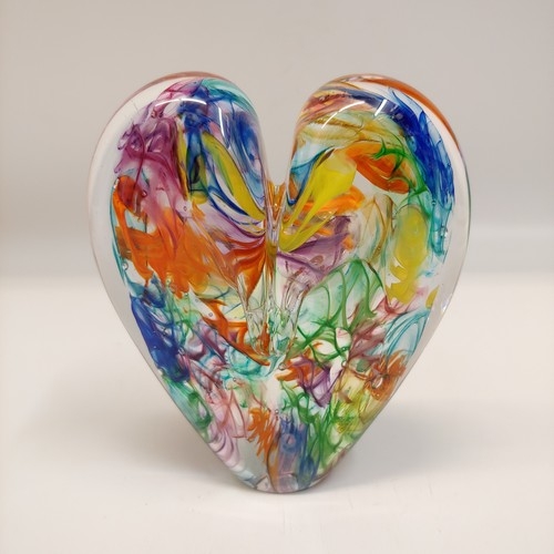 DG-090 Heart Multi-Color Under the Sea 5x5 $110 at Hunter Wolff Gallery