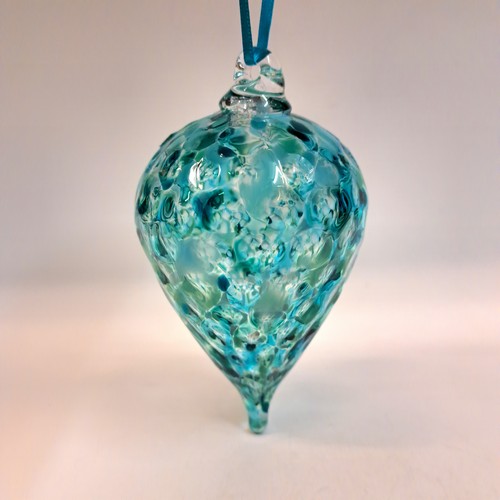 Click to view detail for DB-912 Ornament - Optic Teal Tear Drop $37