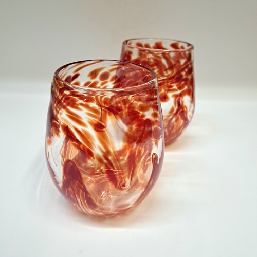 Click to view detail for DB-947 Wine Glass Set of 2 Cherry Red $78
