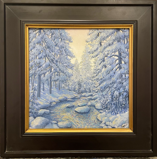 Click to view detail for Soft Blue Notes 12x12 $650