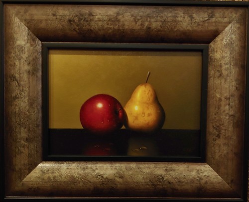 Apple & Pear 5x6.5  $600 at Hunter Wolff Gallery