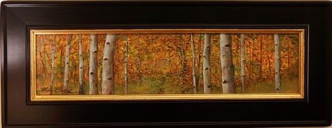 Aspen Clearing 6x24  $700 at Hunter Wolff Gallery
