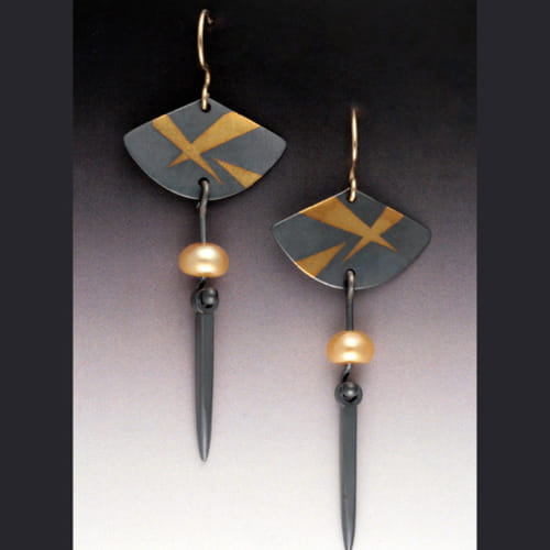 MB-E356 Earrings The Language of the Fan $390 at Hunter Wolff Gallery