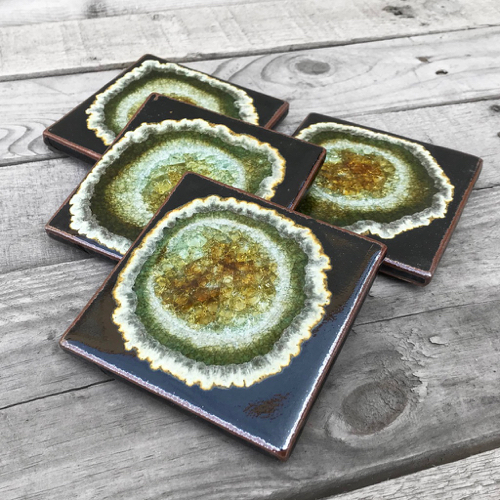 KB-630 Coaster Set of 4 Black $45 at Hunter Wolff Gallery