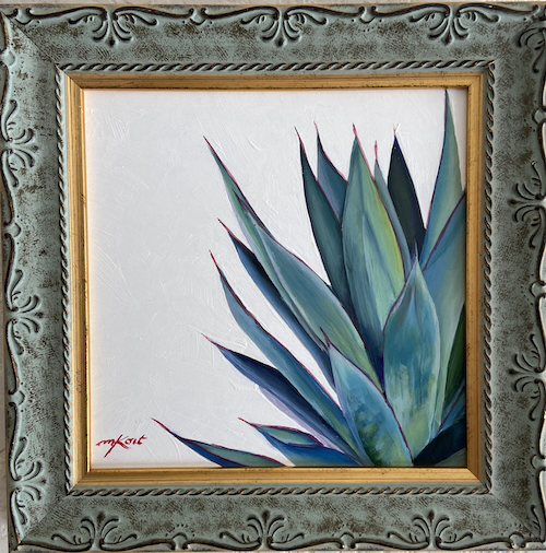 Blue Agave 7x7 $225 at Hunter Wolff Gallery