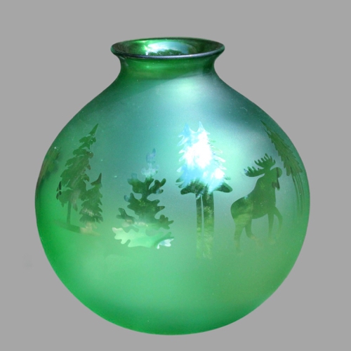 DB-678 Vase - Forest, Green 9x8x8 $245 at Hunter Wolff Gallery