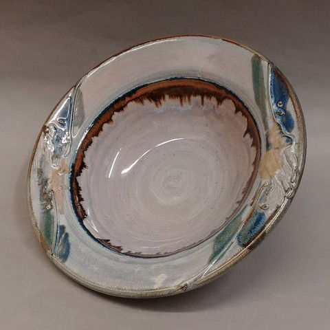 Bowl 10x3 Splash with Texture Edge at Hunter Wolff Gallery