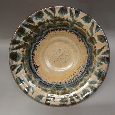 Bowl - Tan/Blue 13