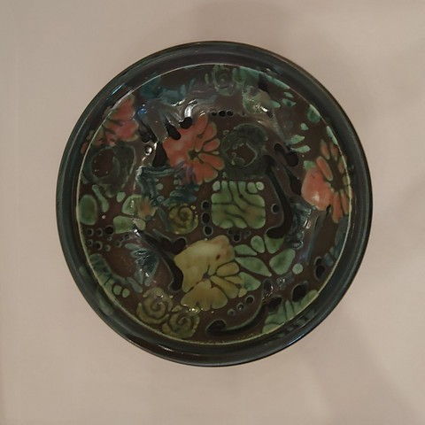 Bowl, Shallow Salad Bowl 13.5 at Hunter Wolff Gallery