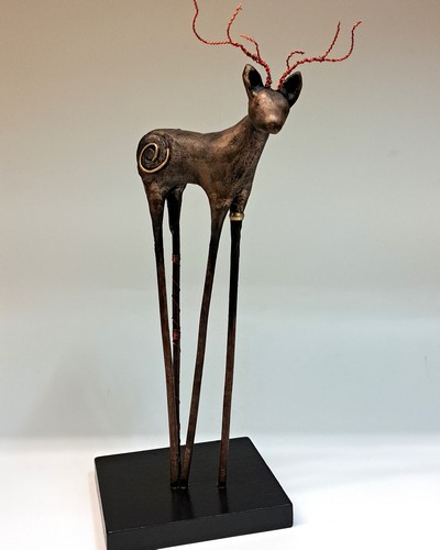 Buck Up 13x7.5x6 $650 at Hunter Wolff Gallery
