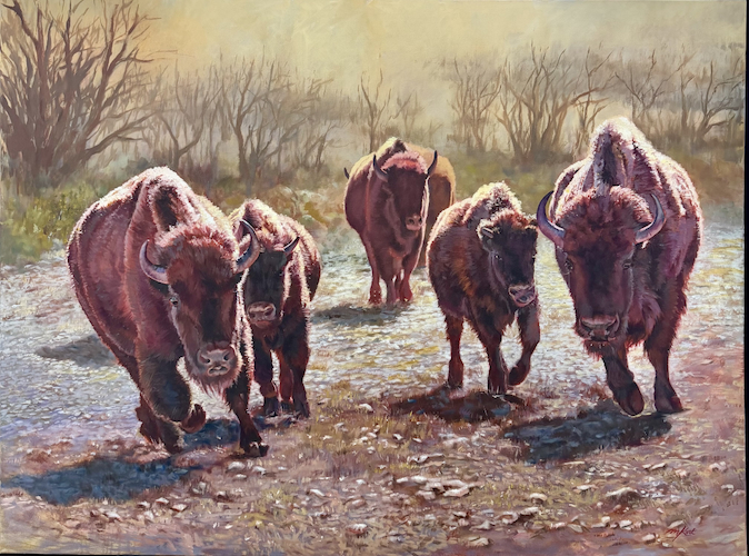 Stampede 36x48 $4800 at Hunter Wolff Gallery