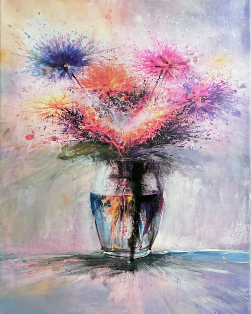 Click to view detail for Burst 24x18 $850