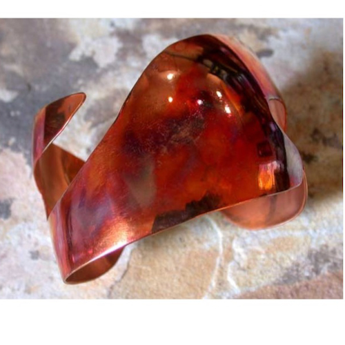 EC-168 Cuff Hand Forged Contemporary Cut-Out $437 at Hunter Wolff Gallery