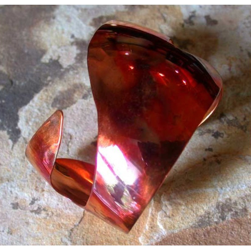 Click to view detail for EC-168 Cuff Hand Forged Contemporary Cut-Out $437