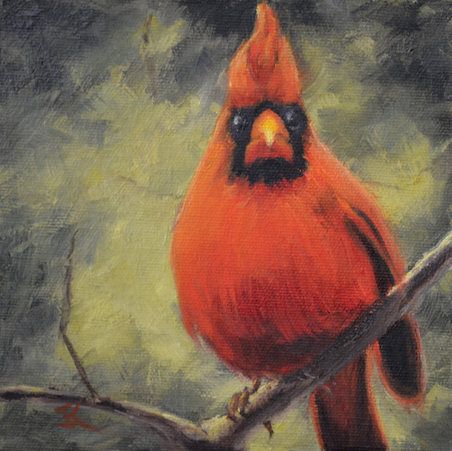 The Cardinals 6x6 $580 at Hunter Wolff Gallery