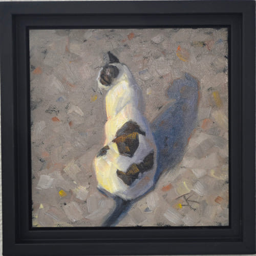 Sunning Herself 6x6 $275 at Hunter Wolff Gallery