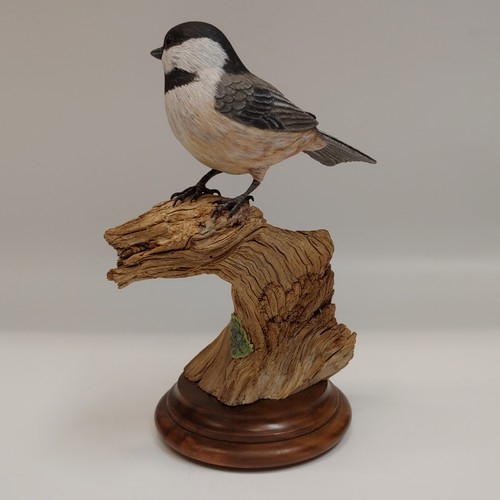 Black Capped Chickadee  7x5x3.75  $685 at Hunter Wolff Gallery