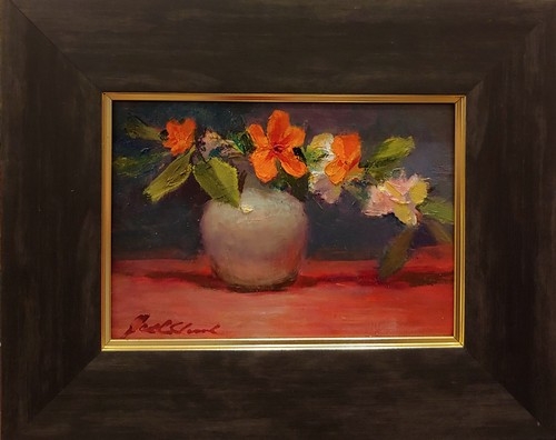 Clay Pot with Posies 5x7 $195 at Hunter Wolff Gallery