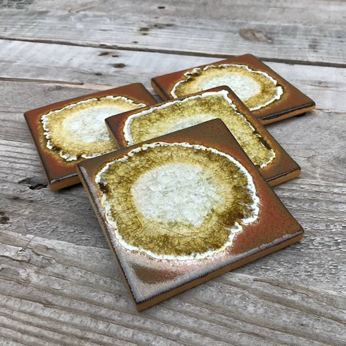 KB-637 Coaster Set of 4 Cinnamon $45 at Hunter Wolff Gallery