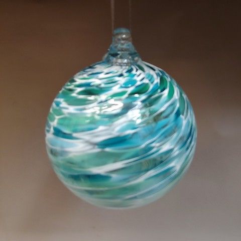 DB-310 Ornament - Op. Teal at Hunter Wolff Gallery