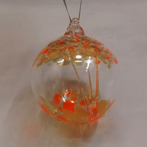 DB-318 Ornament Witchball Yellow $33 at Hunter Wolff Gallery