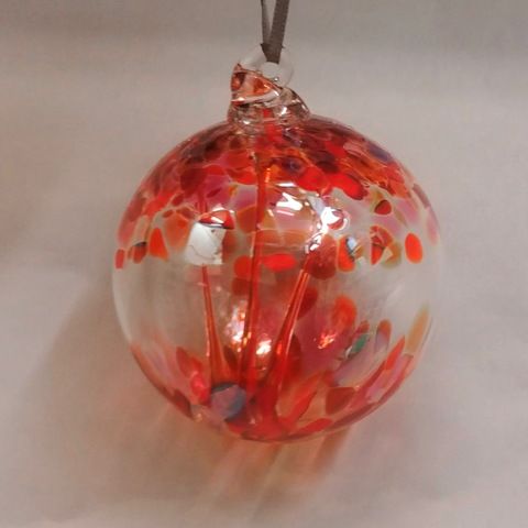 DB-319 Ornament Witchball - Red at Hunter Wolff Gallery