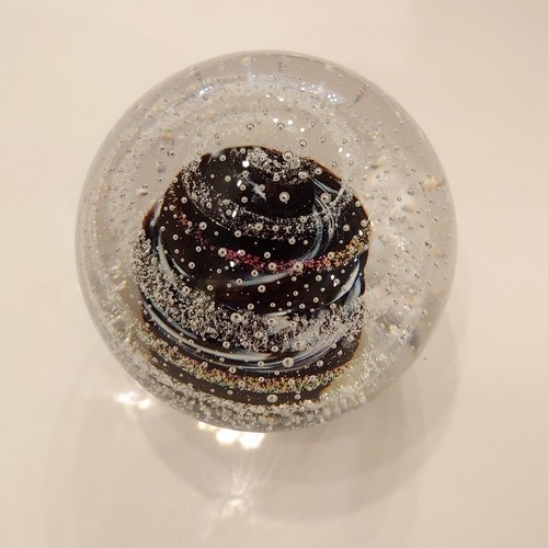 DB-684 Paperweight - Black with Dicroic $95 at Hunter Wolff Gallery