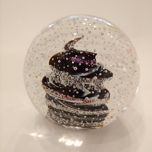 DB-684 Paperweight - Black with Dicroic $95 at Hunter Wolff Gallery