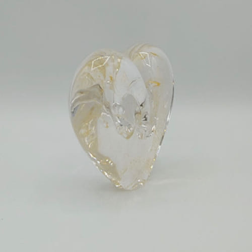 DG-001 Heart Clear & 23K Gold, 4.5 $115 at Hunter Wolff Gallery