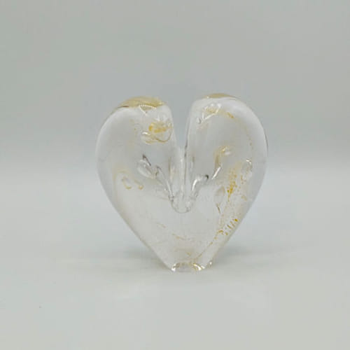 DG-001 Heart Clear & 23K Gold, 4.5 $115 at Hunter Wolff Gallery