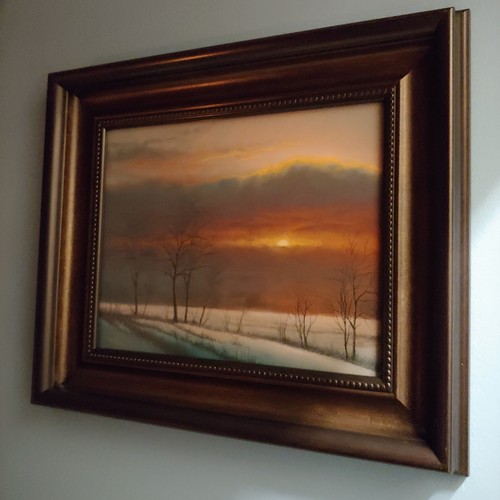 Deep Winter Sunset 11x14 $985 at Hunter Wolff Gallery