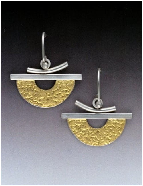 MB-E237B Earrings 1 Ching No. 2 at Hunter Wolff Gallery